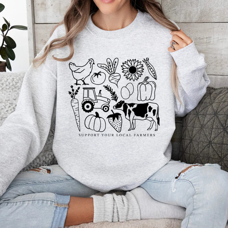 Support local farmers CREWNECK