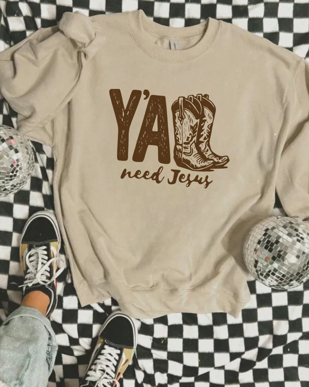 Y’all need Jesus Crewneck