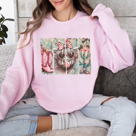 Highland cow crewneck