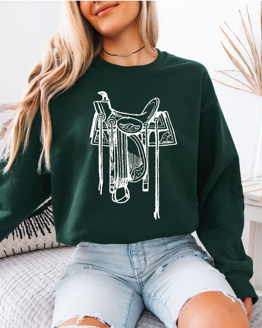 Ride along saddle Crewneck