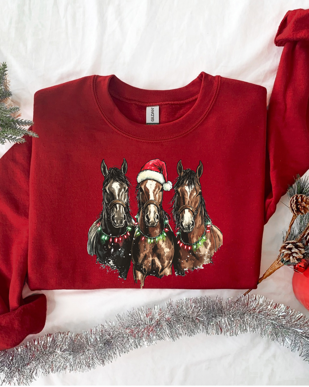 Christmas Horses Crewneck
