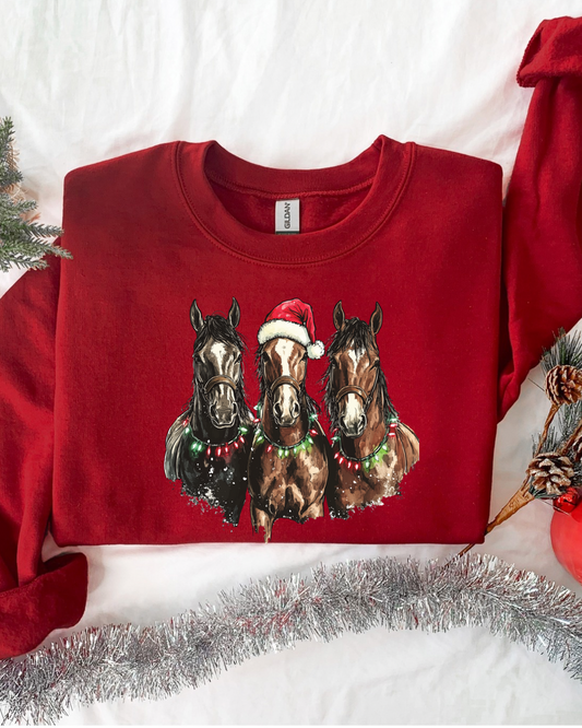 Christmas Horses Crewneck