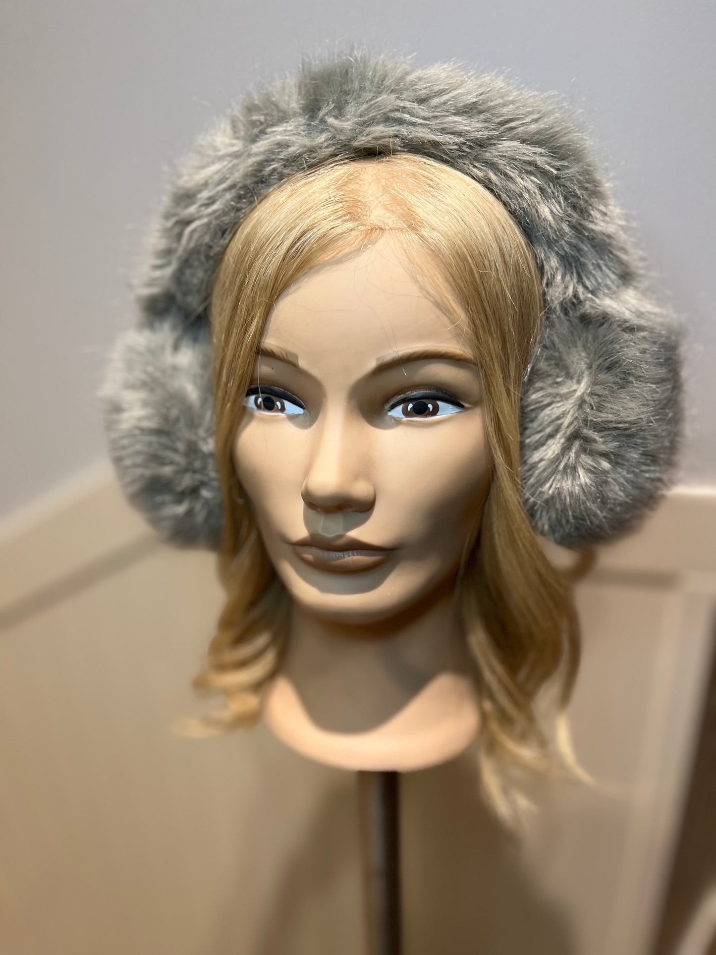 Grey Faux Fur Ear Muffs