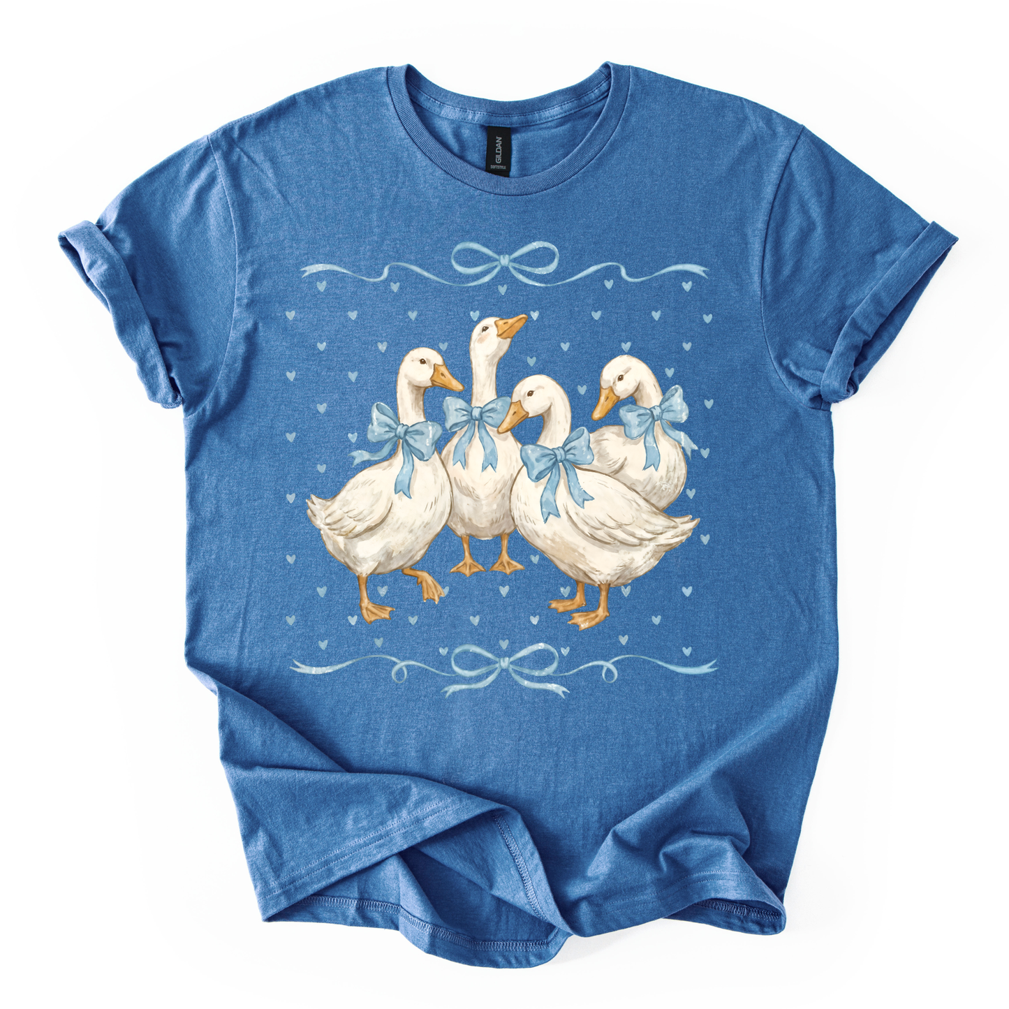Blue Bow geese tshirt