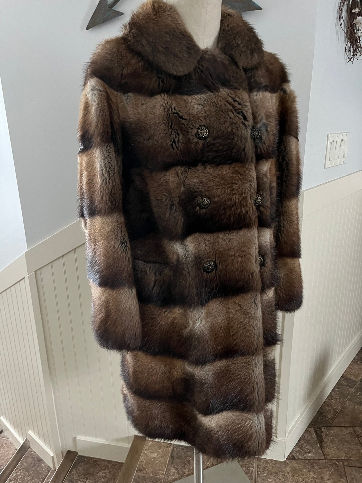 Vintage Canadian Beaver Fur Coat