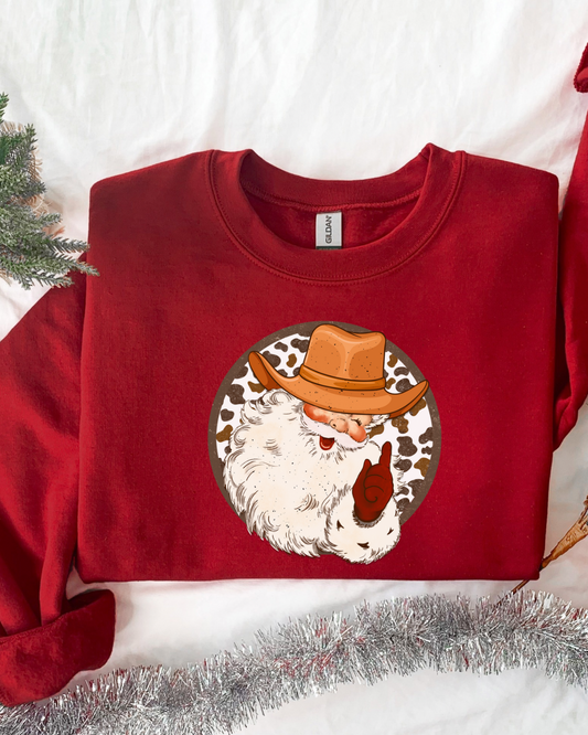 Cowboy Santa Crewneck
