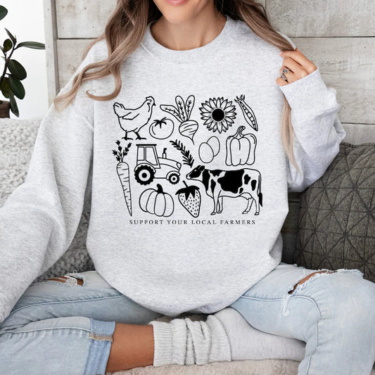 Support local farmers CREWNECK