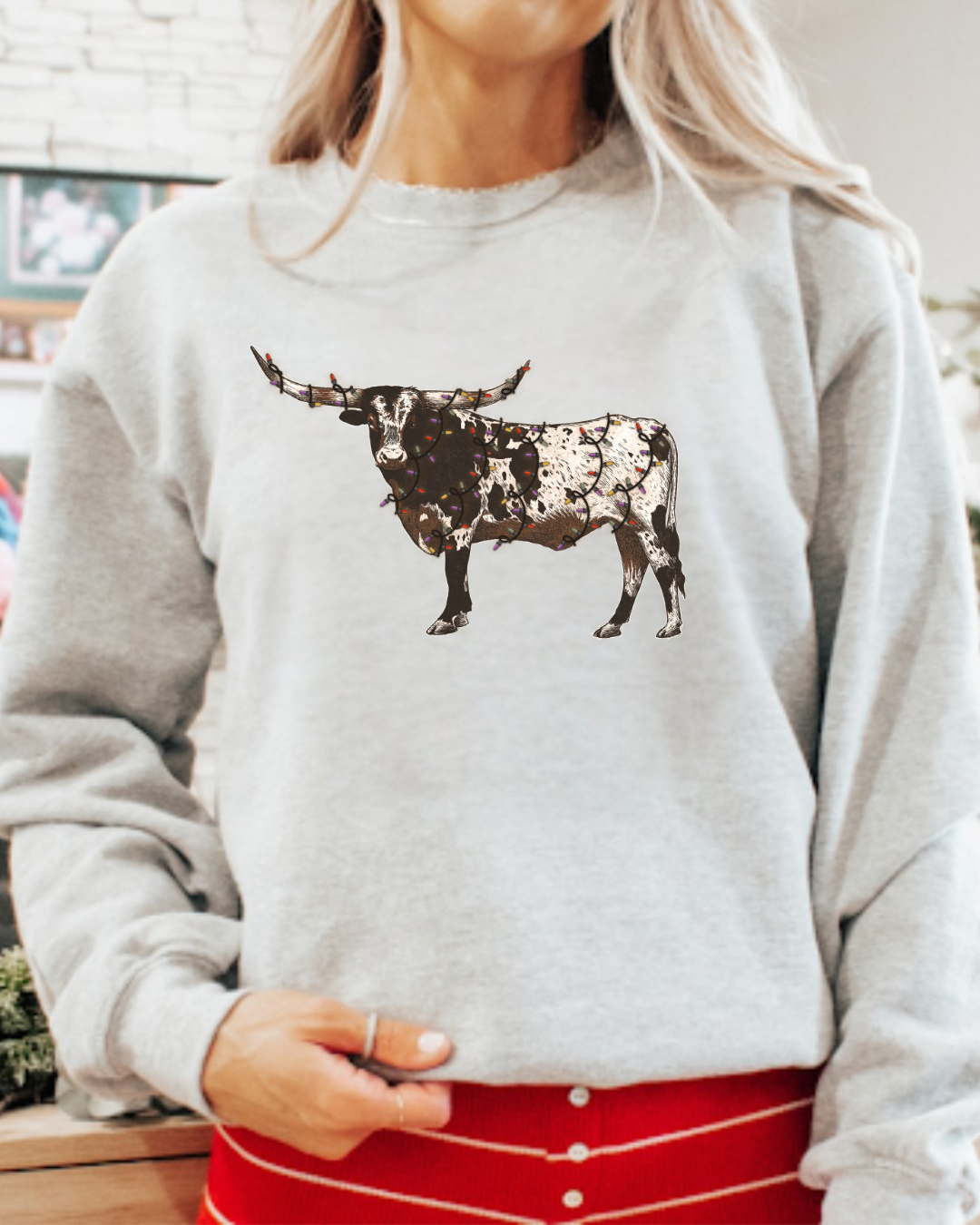 Longhorn Christmas crewneck
