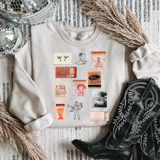 Vintage match box crewneck