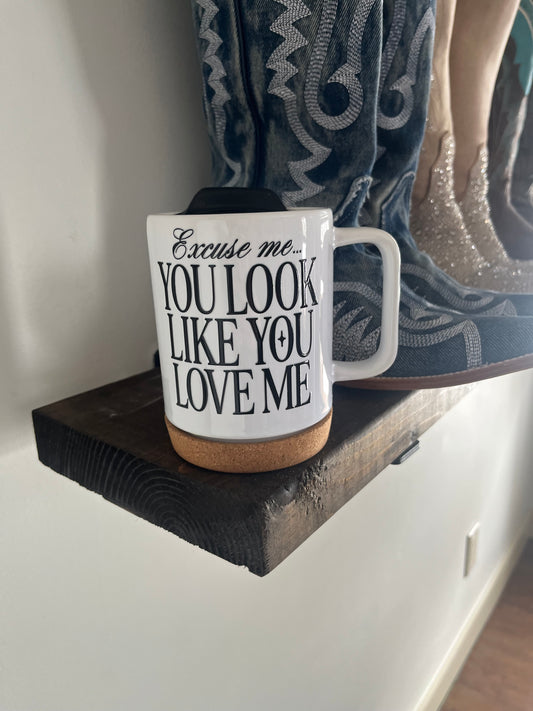 Excuse me ceramic mug