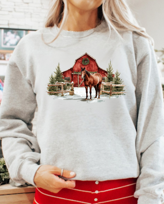 Western Country Christmas Crewneck