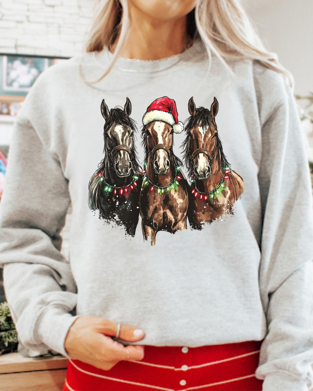 Christmas Horses Crewneck