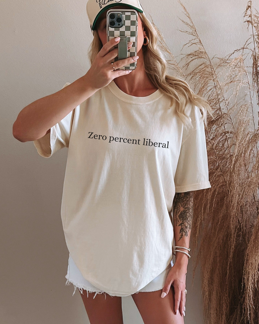 zero percent liberal tshirt