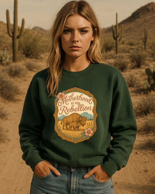 Mother hood is my REBELLION crewneck