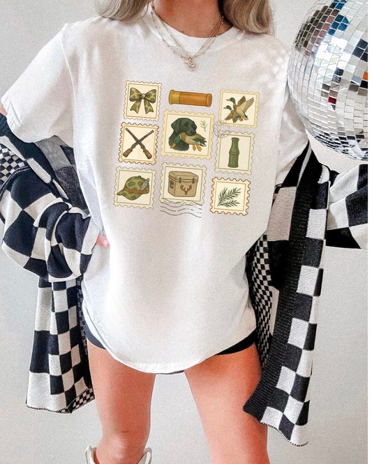 Hunting Stamp Collage Tshirt