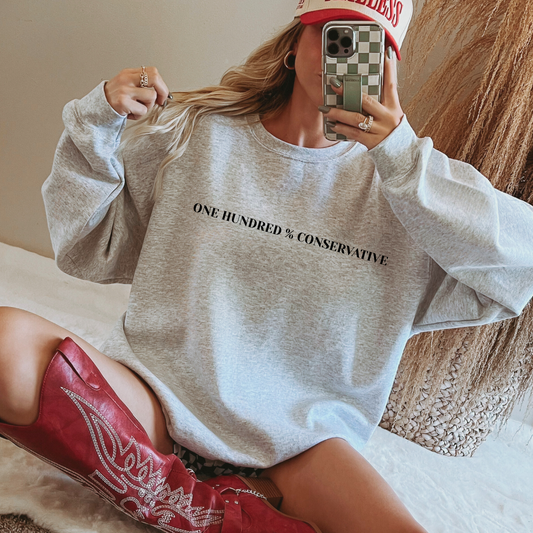 One hundred % conservative Crewneck