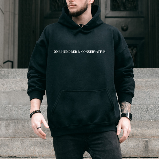 One hundred % conservative hoodie